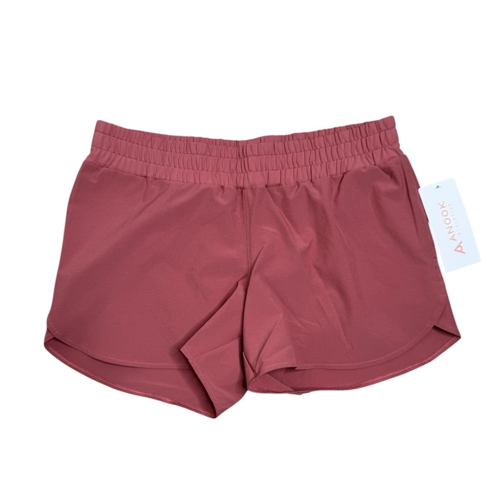 Anook Athletics womens size 6 salmon pink elastic waist maternity shorts hiking